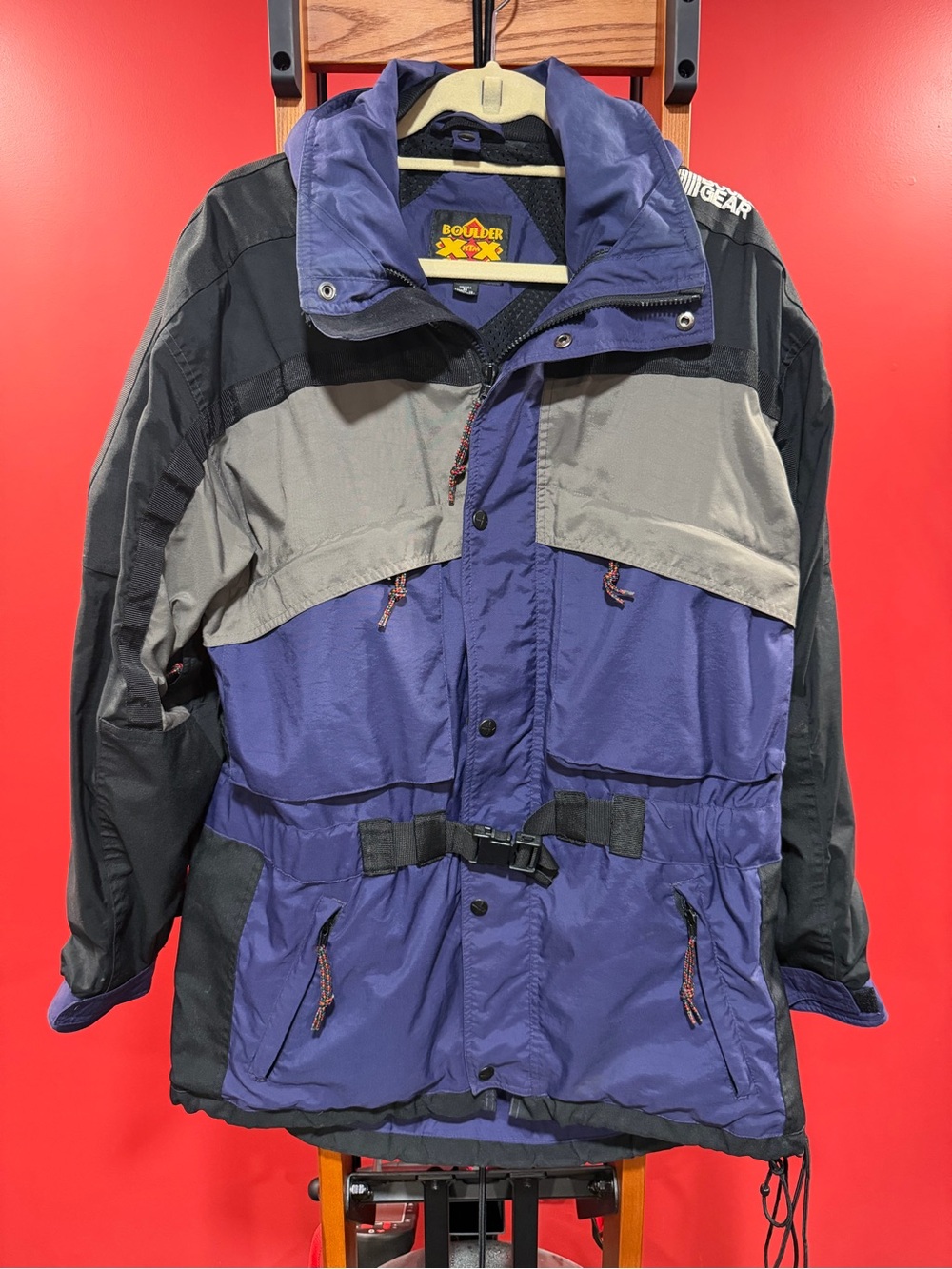 Vintage 90s Boulder Gear XTM Ski/Snowboard Jacket Nylon Retro Medium/Large